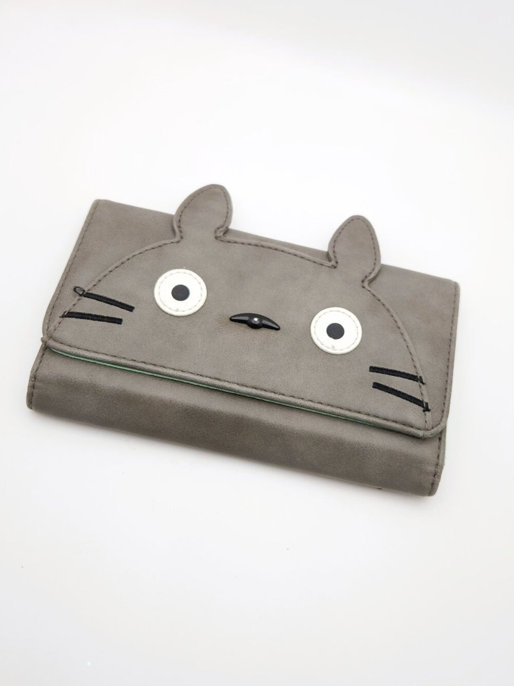 My Neighbor Totoro Wallet Studio Ghibli Gray Cat Soot Sprite Trifold 7" Anime